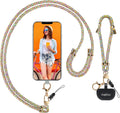 Kaptron Universal Phone Lanyard with Wrist Strap, Adjustable Crossbody Cell Phone Lanyard and Wrist Strap with Phone Tethers