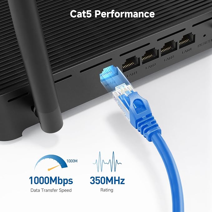 Cable Matters 1Gbps 8-Pack Snagless Cat 5e Ethernet Cable - 10ft - Image 4