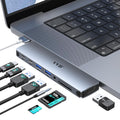 USB C Adapter for MacBook Pro Air M1 M2 M3 2021 2020 2019 13" 15" 16",USB C Hub Mac MacBook Pro Accessories Dongle USB C with 3 USB Ports+SD/TF Card Reader+100W Thunderbolt 3 PD Port+3.5mm Audio