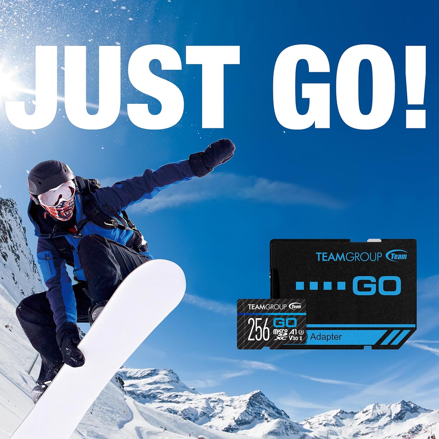 TEAMGROUP GO Card 128GB 10 Pack Micro SDXC UHS-I U3 V30 4K for GoPro & Drone & Action Cameras High Speed Flash Memory Card with Adapter for Outdoor Sports, 4K Shooting, Nintendo-Switch TGUSDX128GU366