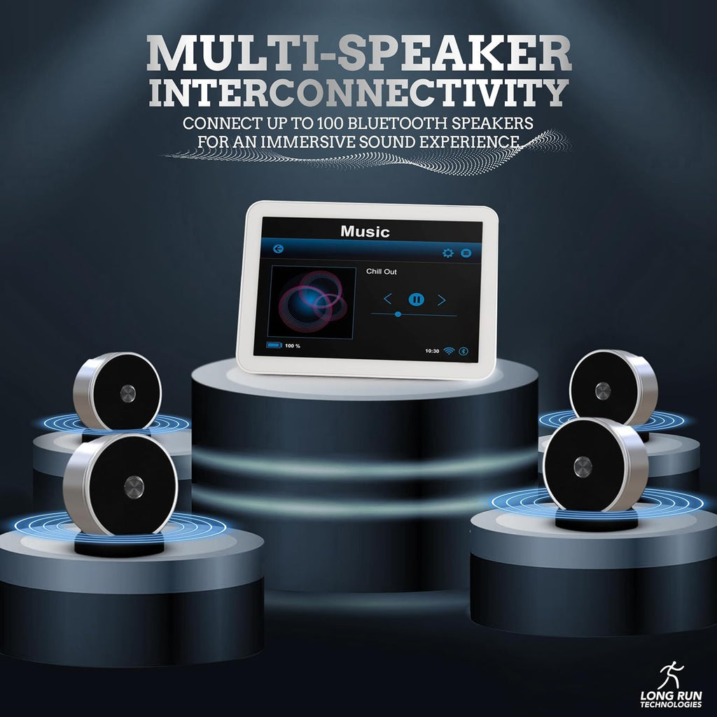 Dual Bluetooth Speakers - Built In Mic For Phone Calls - Multiple Pairing Bluetooth Speakers Set of 2 - Wireless Computer Speaker - TF SD Card Birthday Graduation Gift Idea For Boys Girls Silver