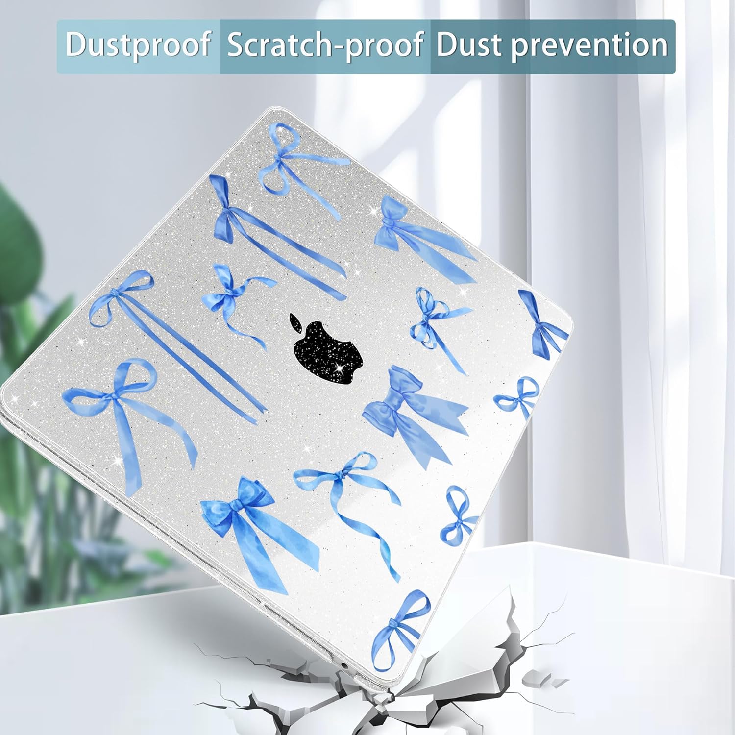 May Chen for MacBook Air 13.6 inch Case A3240 M4 A3113 M3 A2681 M2 with Retina Dispaly, 2025 2024 2023 2022 Release, Plastic Hard Shell Case with Screen Protector & Keyboard Cover, Watercolor Bows