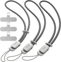 SURPHY 3 Pack Phone Wrist Strap with CellPhone Tether Tab, Cellphone Lanyard, Phone Strap with 2-Color Braided, Wrist Lanyard
