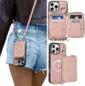 ORNARTO Magnetic Detachable Wallet Case for iPhone 16 Pro, [Compatible with MagSafe], Crossbody Wallet Case with Card Holder Wrist Strap, RFID Blocking PU Leather Wallet Phone Cover 6.3", Pink