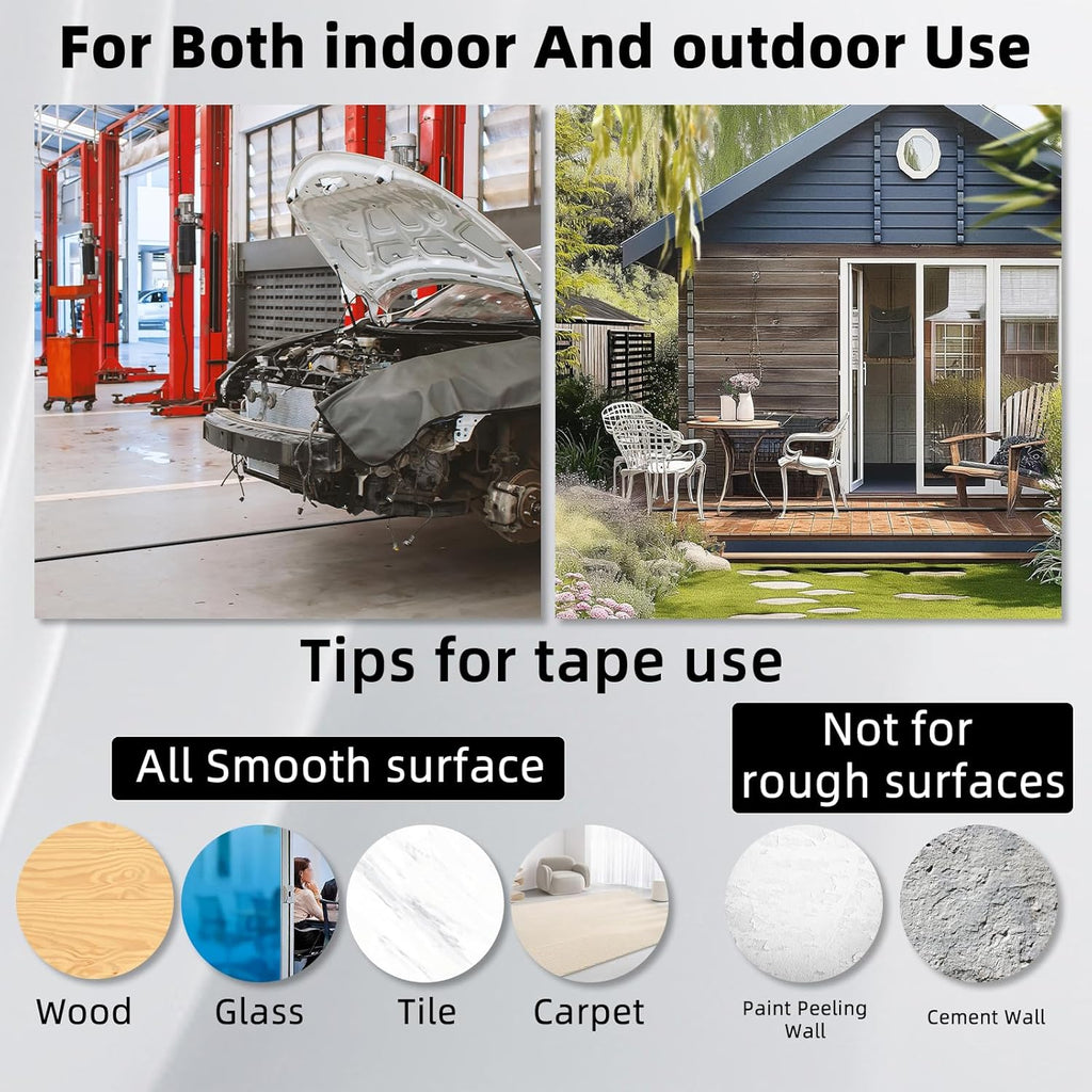 4ft Floor Cord Cover, Silicone Wire Hider, Hide Extension Cords, Protect Cords, Prevent Cable Trips, Heavy-Duty Adhesive-Backed Anti-Trip Cable Protector for Floor, Desk & Wall