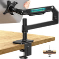 Single Monitor Arm Desk Mount, Holds Screens up to 40 Inches and 25 lbs, Fully Adjustable Vesa Monitor Mount with C-Clamp and Grommet Base, Aluminum, Black