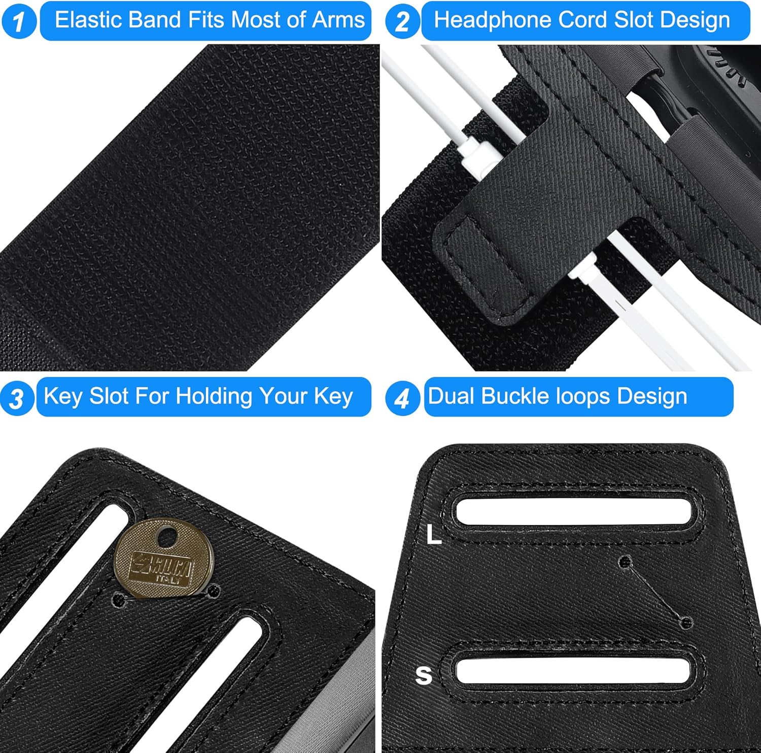 Newpponn Cell Phone Holder Armband - Reflective & Adjustable Wristband Strap Arm Bands Case Compatible with iPhone 16 15 14 13 12 Mini Pro Max Plus Samsung Galaxy Pixel for Workout Exercise Sports