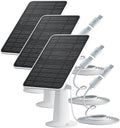 Solar Panel Charger Compatible with Eufycam 3/3C/2C/2C Pro/E40/E20/2/2 Pro/E/L20/L40/Solo/SoloCam Spotlight, 5W Solar Panel for Eufy Camera, Micro USB & USB-C Port, 9.8ft Cable, P65 Waterproof, 3 Pack