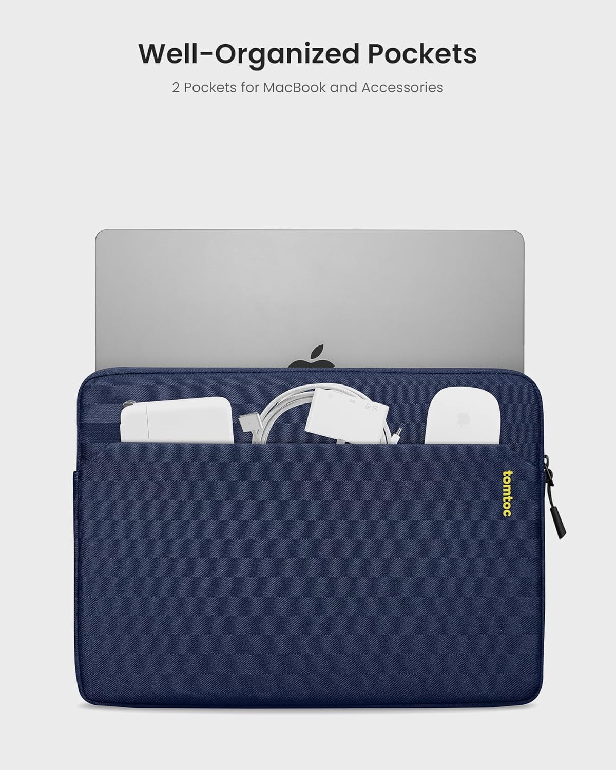 tomtoc Slim Laptop Sleeve for 16-inch MacBook Pro M4/M3/M2/M1 Pro/Max 2024-2019, XPS 15 Surface Book 3 The New Blade 16, Recycled Water-Resistant Protective Laptop Case Bag