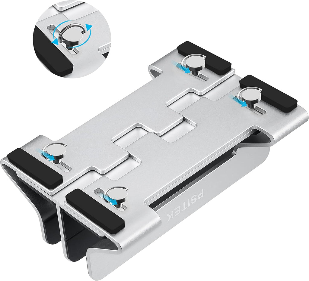 Aluminum Dual Vertical Laptop Stand Dock Holder, Supports 2 Devices, Adjustable Slot Width 15-36mm, Space-Saving Upright Storage for MacBook and Laptops