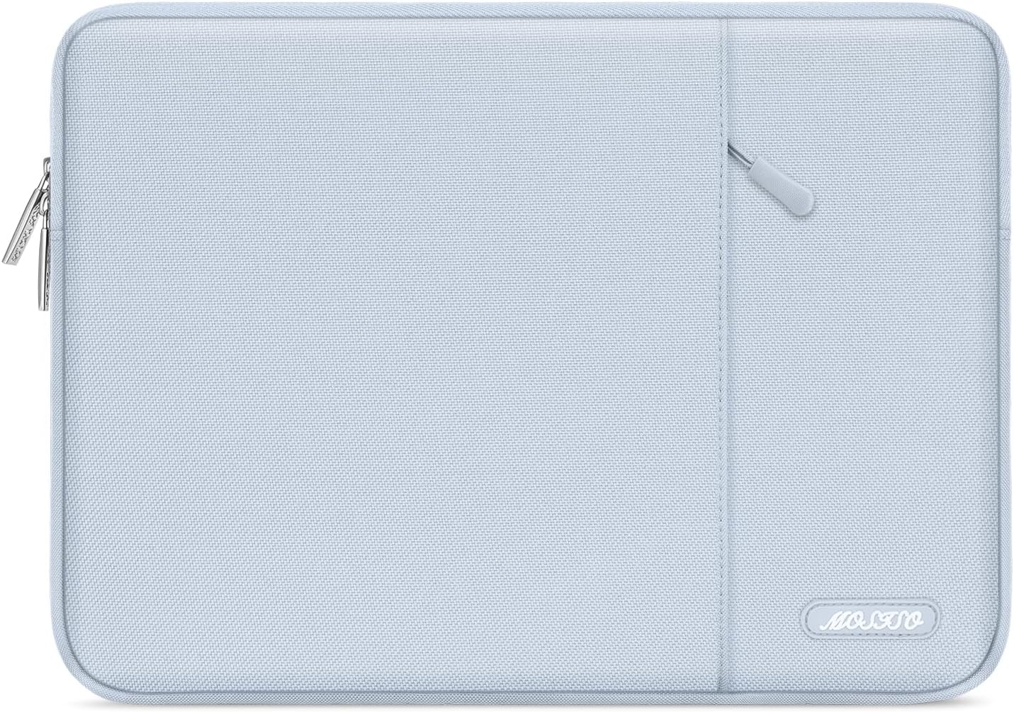 MOSISO Laptop Case 15 inch, 15 inch Laptop Sleeve Compatible with MacBook Air 15 M4 A3241 M3 A3114 M2 A2941 2025 2024 2023,Dell XPS 15,Polyester Vertical Computer Sleeve Bag with Pocket, Baby Blue