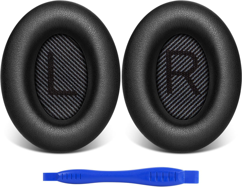 Link Dream Ear Pads for Bose Quiet Comfort 35 Soft Protein Leather Replacement Earpads Ear Cushions Ear Pad for Bose QC 35/25 / 15 QC2 / Ae2 / Ae2i / Ae2W / Sound Link/Sound True (Black)