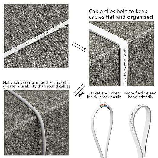 Jadaol Cat 6 Ethernet Cable 100ft, 10Gbps Support Cat8 Cat7 Network, Flat RJ45 - Image 5