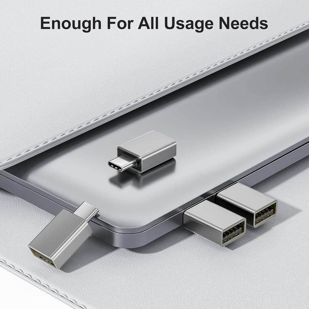 Elebase USB C Adapter for New iPhone 16 4Pack,USBC Male to USB 3.0 Female Adapter,Type C Thunderbolt 4 OTG Converter for Receivers Dongles,Hard Disk,Printers,Camera,Tablet,Laptop,Microsoft Surface