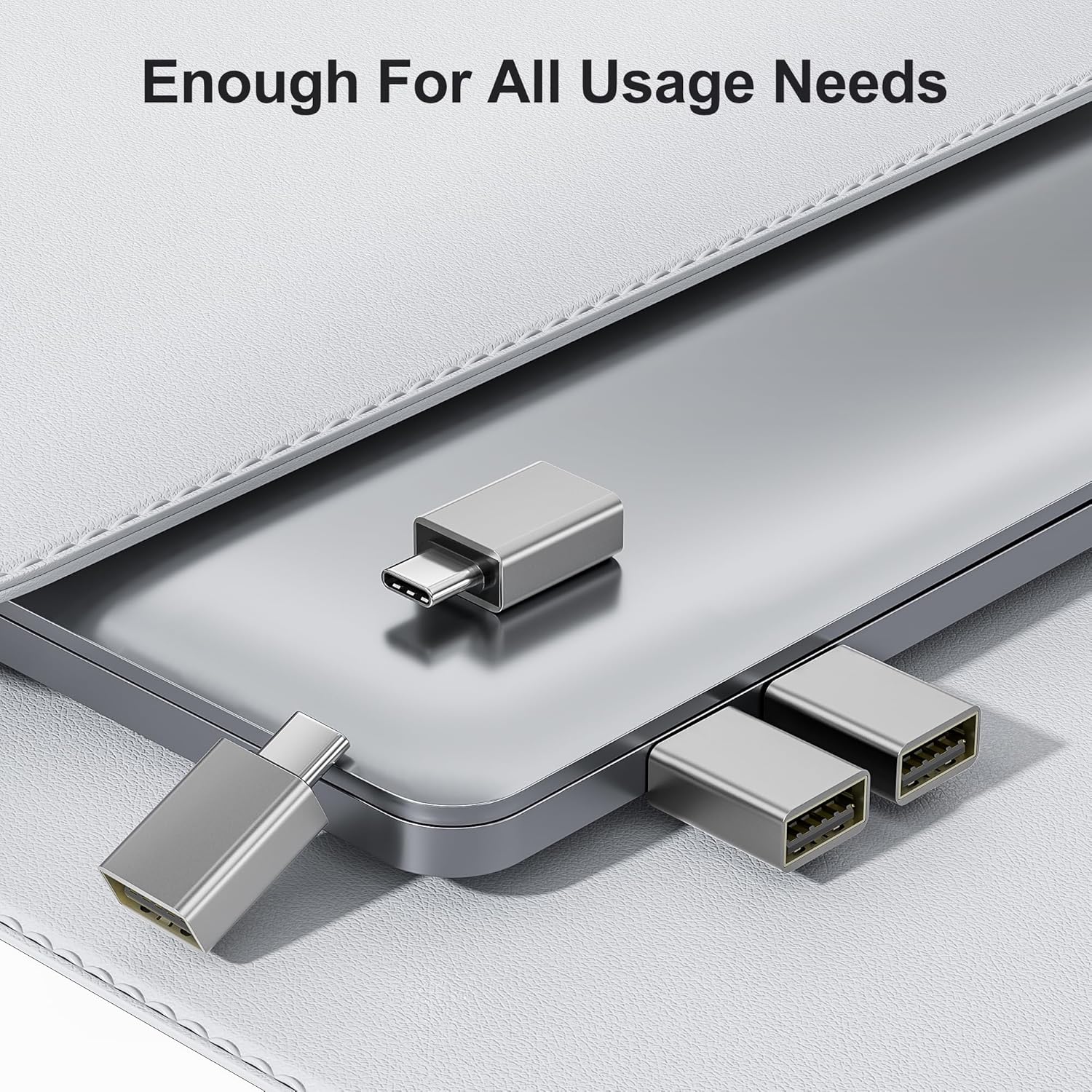 Elebase USB C Adapter for New iPhone 16 4Pack,USBC Male to USB 3.0 Female Adapter,Type C Thunderbolt 4 OTG Converter for Receivers Dongles,Hard Disk,Printers,Camera,Tablet,Laptop,Microsoft Surface