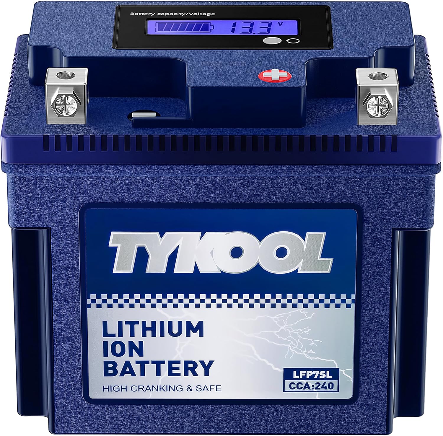 TYKOOL YTZ7S / YTX7L Lithium LiFePO4 Motorcycle Battery, 12 V 4 Ah,240 CCA,Built in BMS, Powersports Battery, for ATV,UTV,Jet Ski,Personal Watercraft,Snowmobile,Quad,Riding Lawn Mower, Tractors