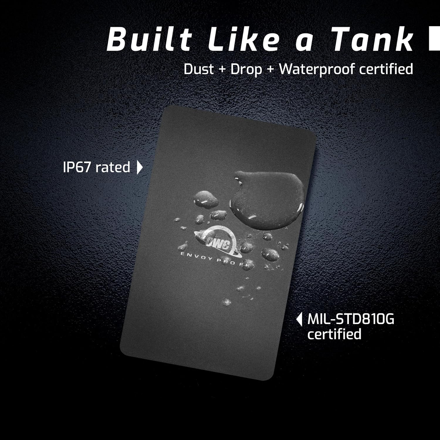 OWC 2TB Envoy Pro FX Portable Rugged External NVMe M.2 SSD Drive Thunderbolt 3, USB3.2 USB-C, up to 2800MB/s speeds, Drop/Shock Resistant Compatible with Mac and PC