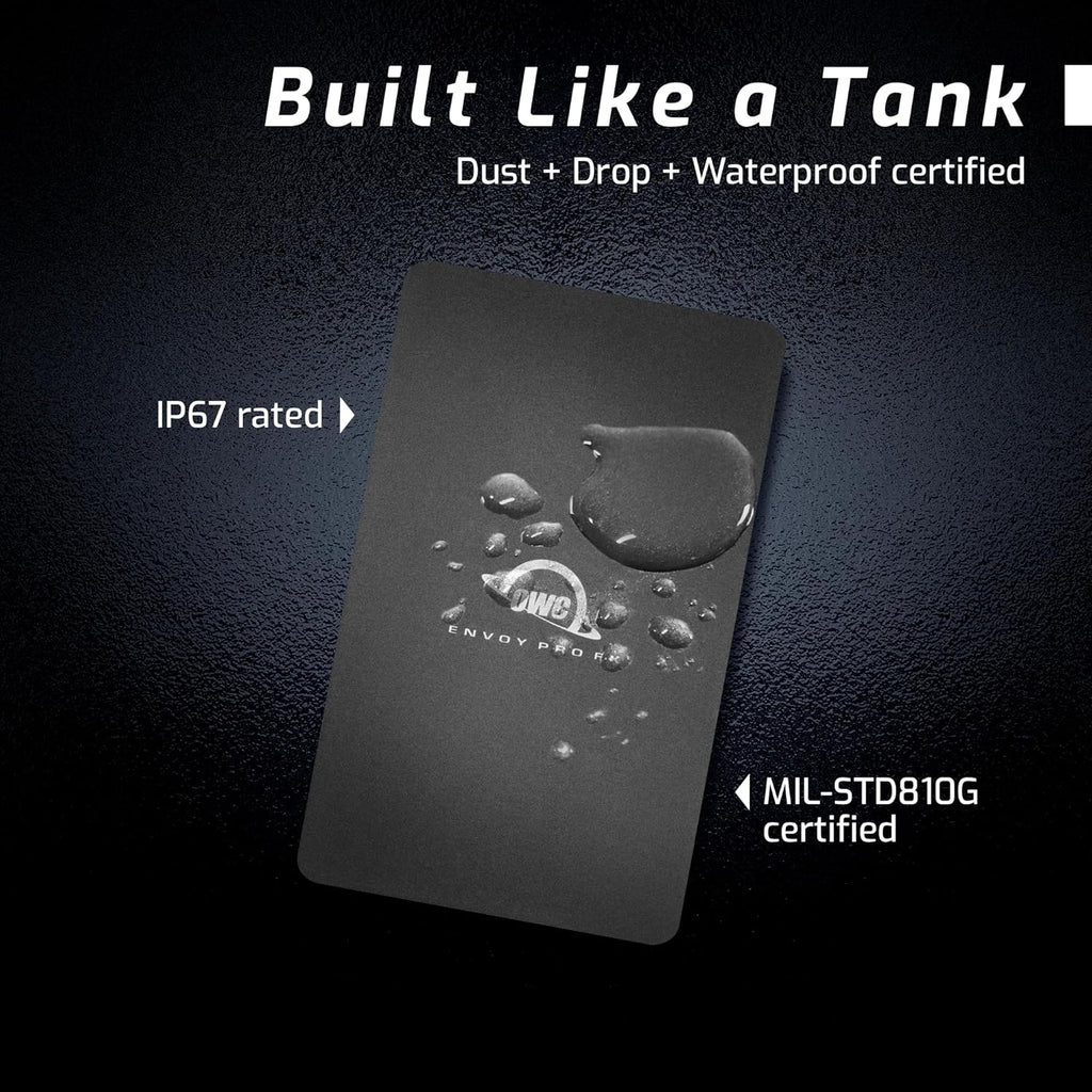 OWC 4TB Envoy Pro FX Portable Rugged External NVMe M.2 SSD Drive Thunderbolt 3, USB3.2 USB-C, up to 2800MB/s speeds, Drop/Shock Resistant Compatible with Mac and PC