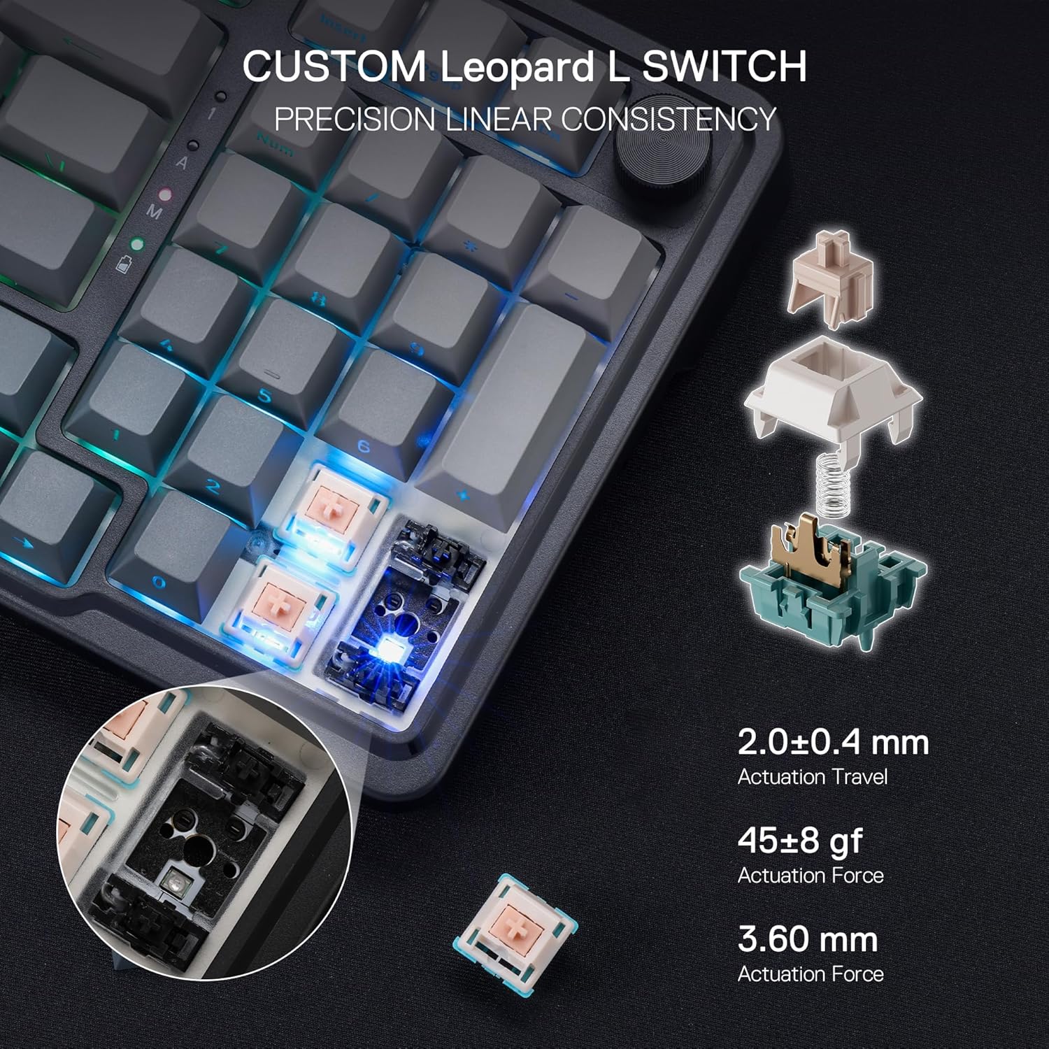 Redragon K686 PRO 98 Keys Wireless Gasket RGB Gaming Keyboard, 3-Mode PBT Mechanical Keyboard w/Hot-Swap South-Facing RGB Socket, Dedicated Knob Control & 5-Layer Noise Dampening, Gradient PBT Keycaps