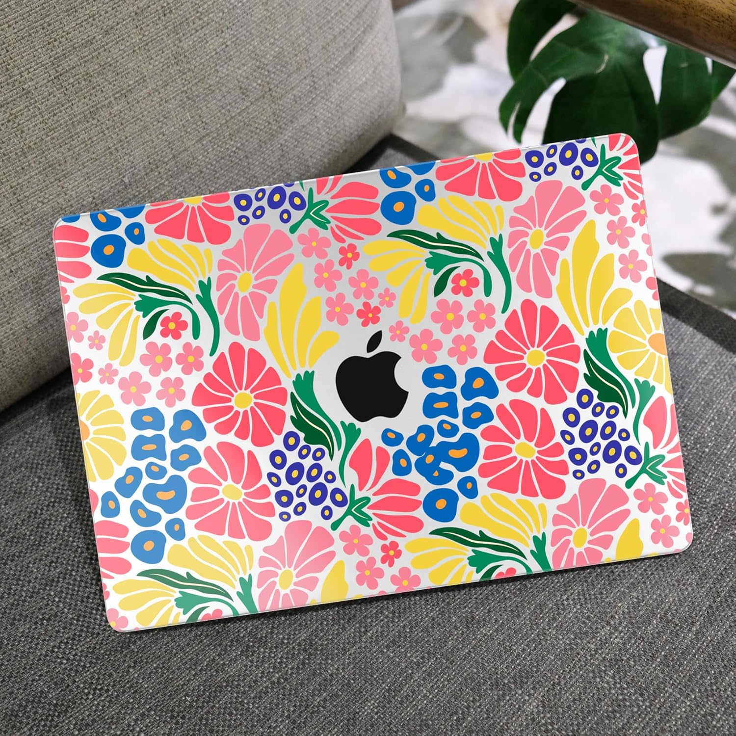 MEEgoodo Case for MacBook Air M4/M3/M2 13.6 inch 2025 2024 2022, Fit Model A3240 A3113 A2681, Compatible with MacBook Air 13 inch, Laptop Hard Shell Case with Keyboard Cover, Groovy Flower