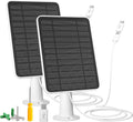 Solar Panel Charger Compatible with Reolink Argus 2E/Eco Ultra/Go PT Plus/Go Plus/Argus 3 Pro/Argus PT, 5W Solar Panels for Reolink Battery Camera, IP65 Waterproof 10ft Cable Secure Wall Mount, 2 Pack