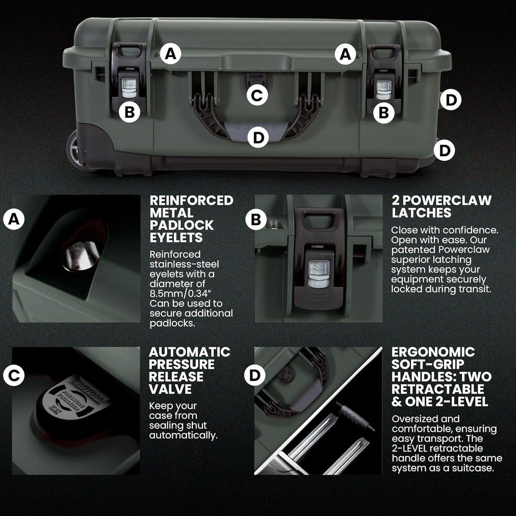 NANUK Wheeled Series 935 Lightweight NK-7 Resin Waterproof Protective Case