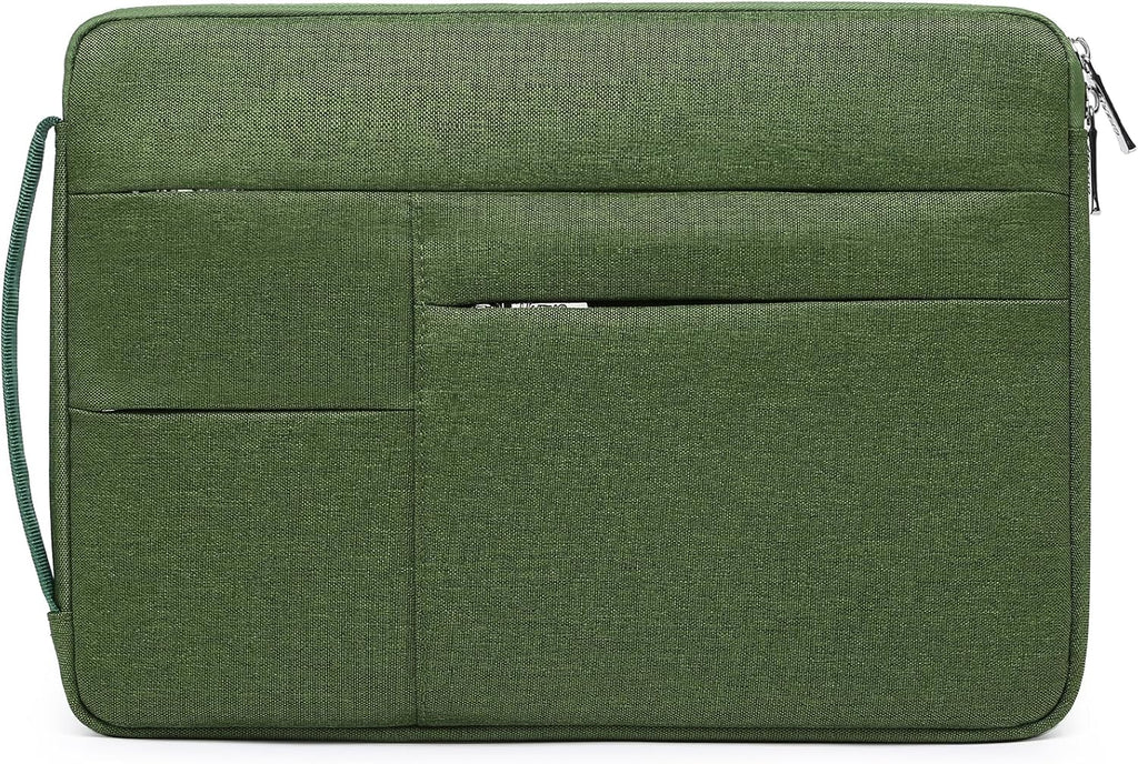 HYZUO 17-17.3 Inch Laptop Sleeve Bag Briefcase for 17" 17.3" HP/Dell/ASUS/Acer/LG/MSI Gaming Laptop/Razer Blade 17/18, Men Women NoteBook Protective Case Bag, Grass Green