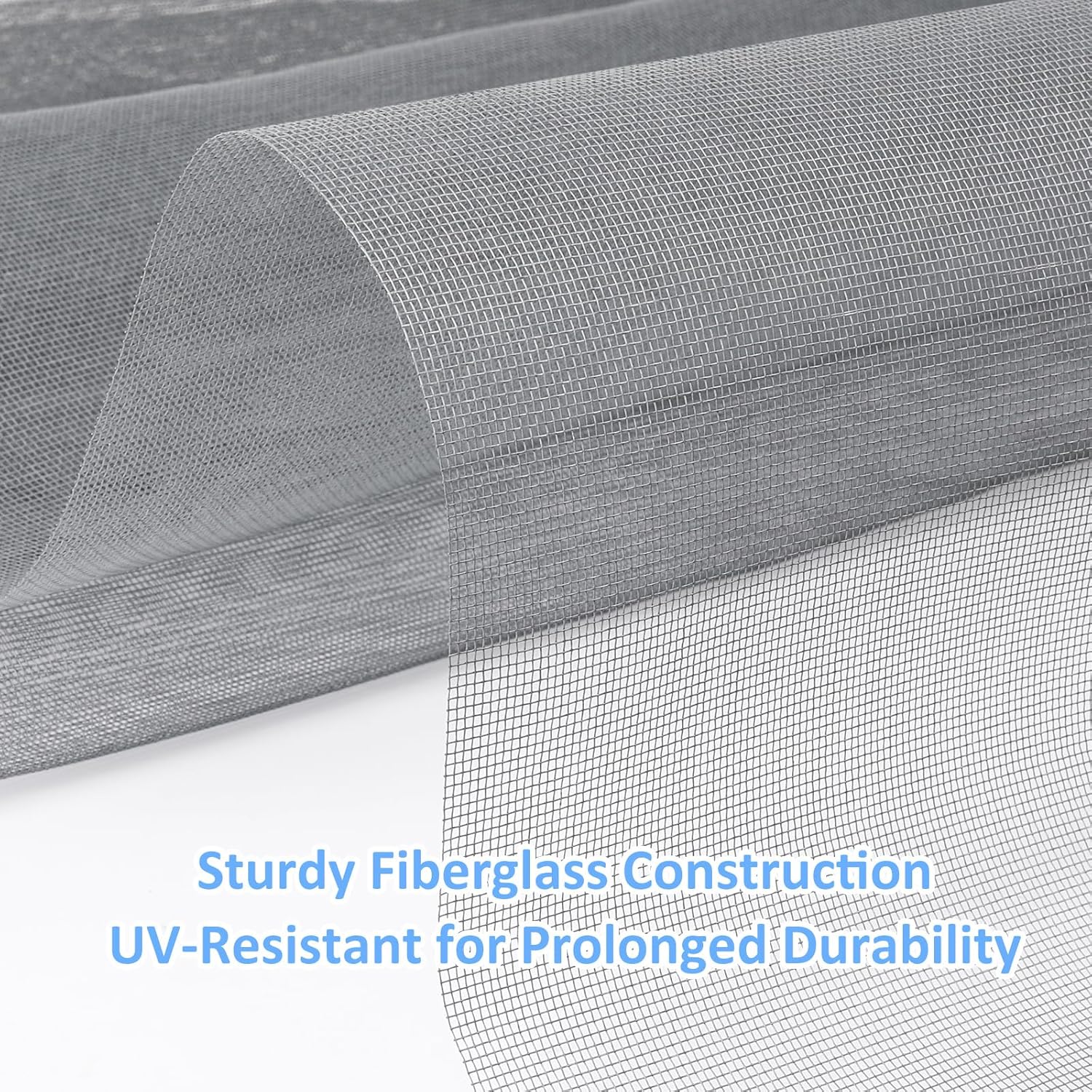 40"x118" Window Screen Mesh, Fiberglass Window Screen, Screen Door Mesh, Windows Screens and Screen Door Replacement, Patio Screen Mesh- Gray