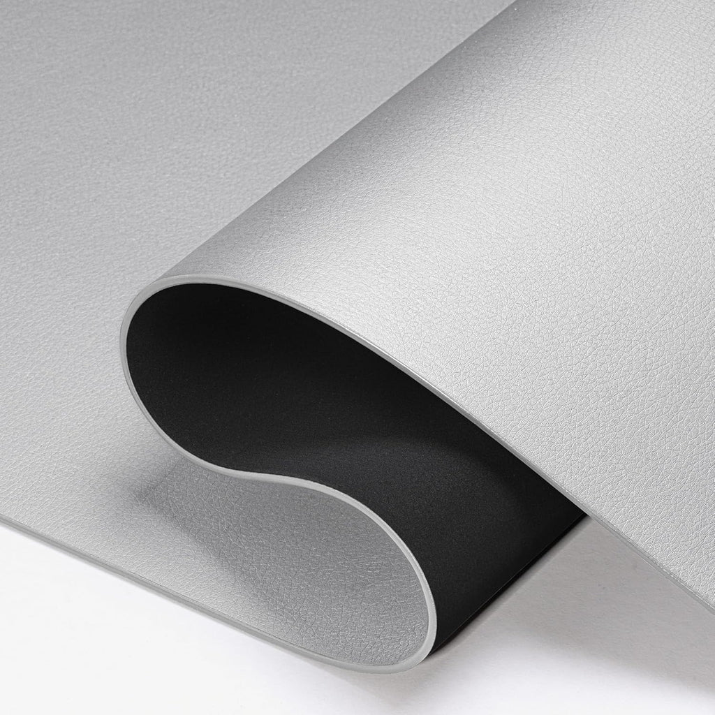 Nekmit Leather Desk Blotter Pad 36 x 20 Inches, Flat, Non-Slip, Waterproof, Gray
