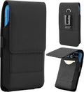 BECPLT Nylon Holster Compatible with Galaxy S25 Ultra S24/S23/S22/S21/S20 Ultra A17 A16 Motorola Moto G56 G Power Black Cell Phone Belt Holder for Men