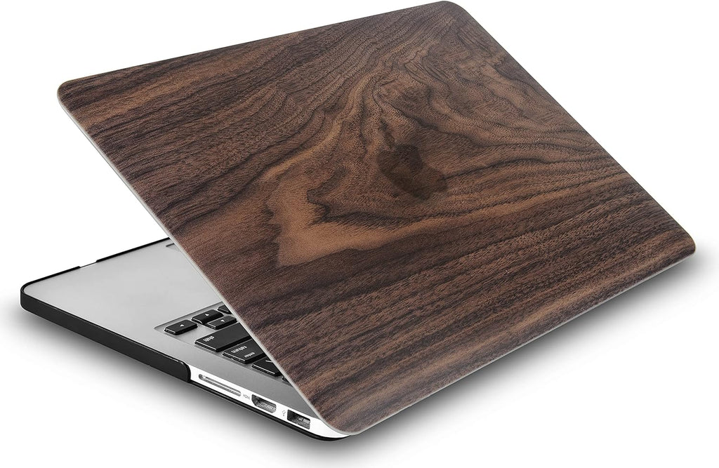 KECC Compatible with MacBook Pro 13 inch Case 2020-2025, 2016-2019 Release M2 M1 A2338 A2289 A2251 A2159 A1989 A1706 A1708 Plastic Hard Shell + Keyboard Cover + Sleeve, Walnut Wood