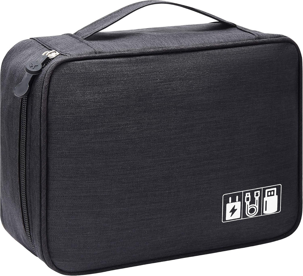 VOCUS Electronics Organizer Travel Cable Organizer Bag for Electronics Accessories, Portable Tech Carring Large Storage Case for Charger, Cord, Power Bank, Hardware