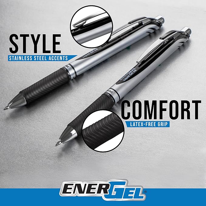 Pentel EnerGel RTX Retractable Liquid Gel Pen, Passion Expressions Pack - Image 4