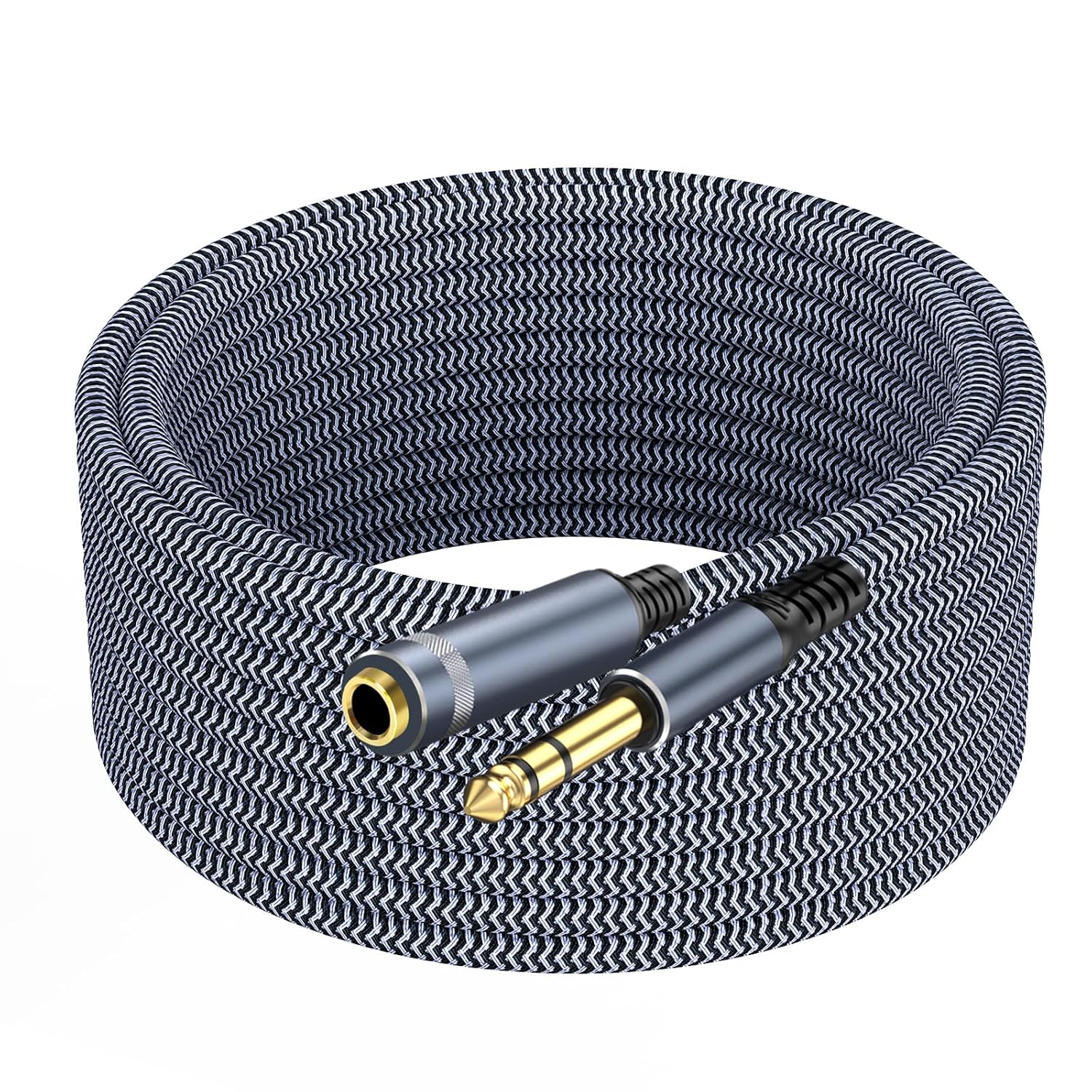 1/4 inch Extension Cable 1.5ft, 1/4" inch Male to Female Stereo Headphone Guitar Extension Cable