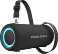 Passau Portable Bluetooth Speakers Loud 40W Peak Stereo Sound, Passive Radiators-Deep Bass, All Day Playtime, Adjustable Strap, BT5.3, IPX5 Wireless Speaker RGB Lights for Indoor Outdoor