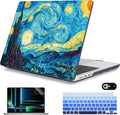 Mektron Case for MacBook Pro 16" M4 A3403 A3186 M3 A2991 M2 A2780 M1 A2485 (2021/2023/2024) Pro/Max with Touch ID, Hard Shell Plastic Laptop Cover Keyboard Cover Screen Protector, Abstract Starry Sky