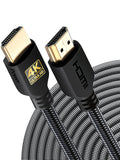 PowerBear 4K HDMI Cable 40 ft | High Speed, Braided Nylon & Gold Connectors, 4K @ 60Hz, Ultra HD, 2K, 1080P, ARC & CL3 Rated | for Laptop, Monitor, PS5, PS4, Xbox One, Fire TV, Apple TV & More