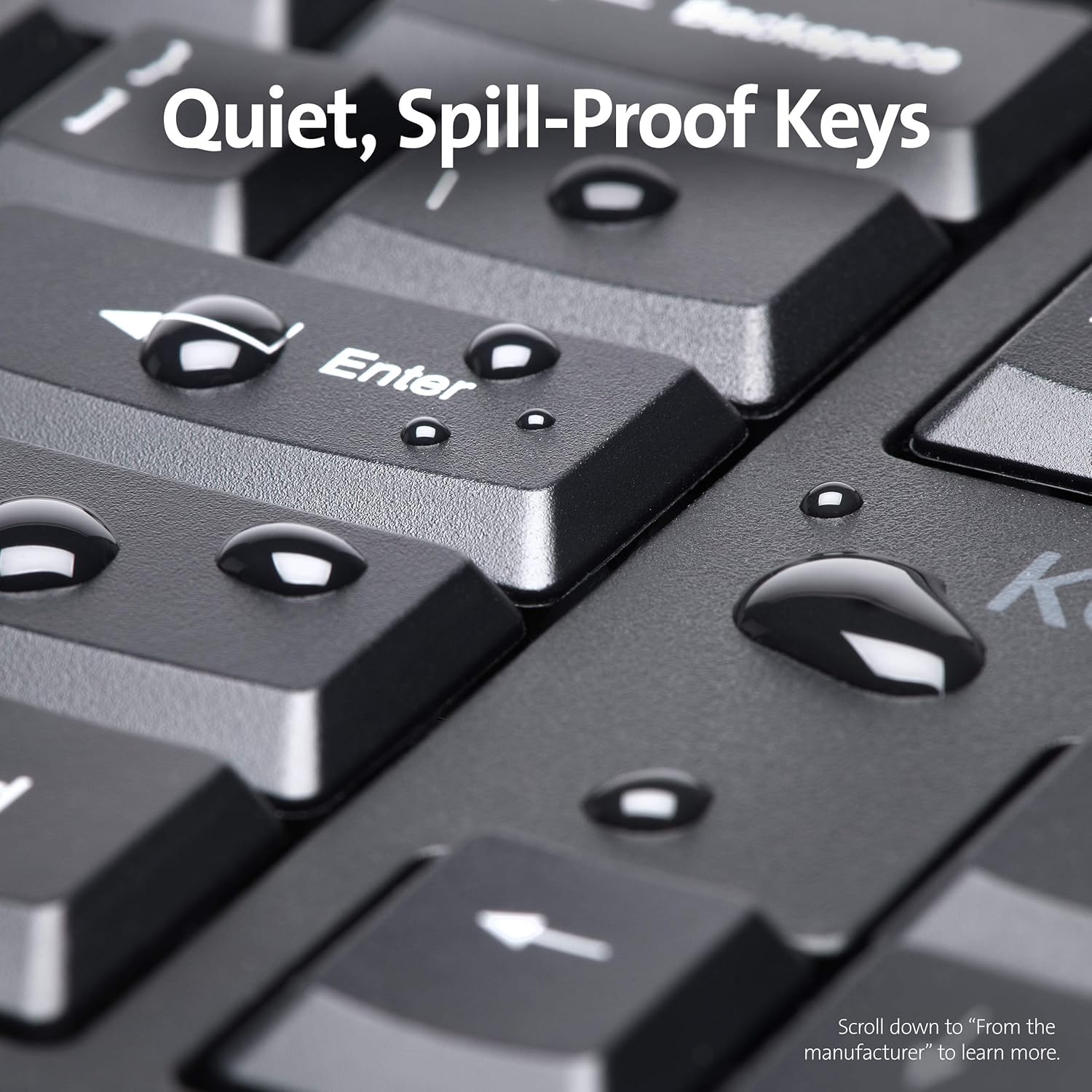 Kensington Pro Fit Ergonomic Wired Keyboard- Black (K75400US)