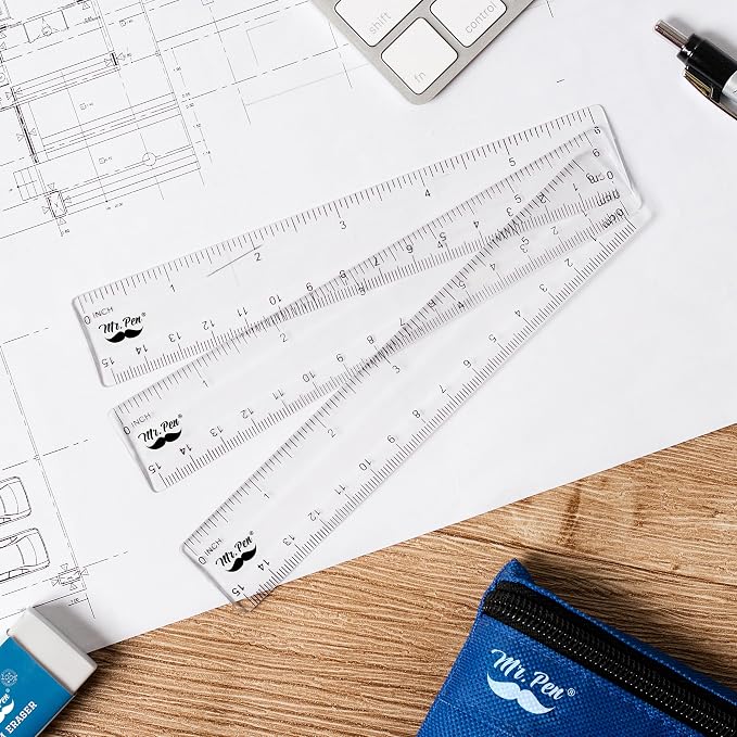 Mr. Pen- Bulk Plastic Rulers, 6 Inch, 24 Pack, Easy-to-Read Markings | - Image 5