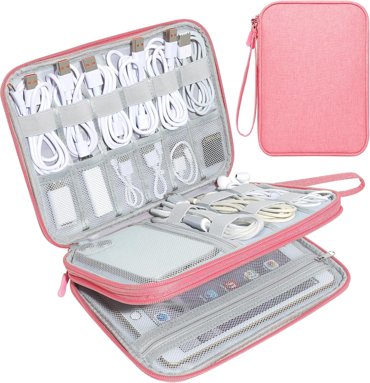 CILLA Electronics Organizer Travel, Travel Cord Organizer Case, Compact Electronics Accessories Bag for Cable, Cord, Charger, Phone