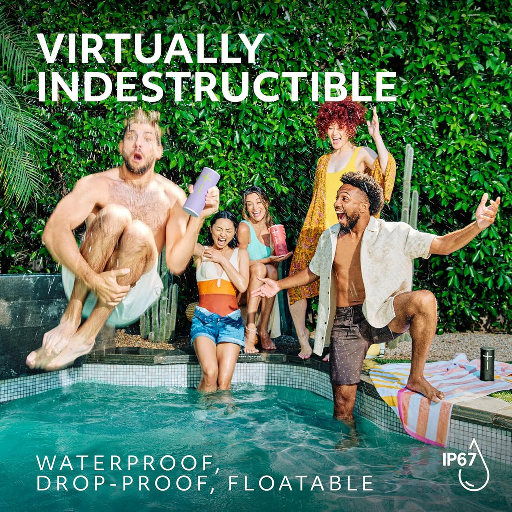 Ultimate Ears Boom 4 Portable Waterproof Bluetooth Speaker with 360-Degree Immersive Sound, Outdoor Floating Speaker, 15-Hour Battery, 147ft Range - Red