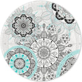 ITNRSIIET Round Mouse Pad with Stitched Edge Premium-Textured Waterproof Non-Slip Rubber Base Desktop Protection Mat Diameter 8.7 inches, Mandala Flowers