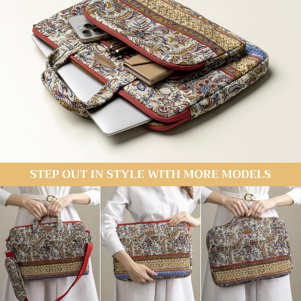 Maison d'Hermine Laptop bag with front pocket Stain and water repellent Cotton canvas