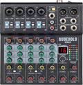 6-Channel Professional DJ Audio Mixer, DJ Controller Sound Mixer DSP 16 Preset Effects, Ideal for Home Party