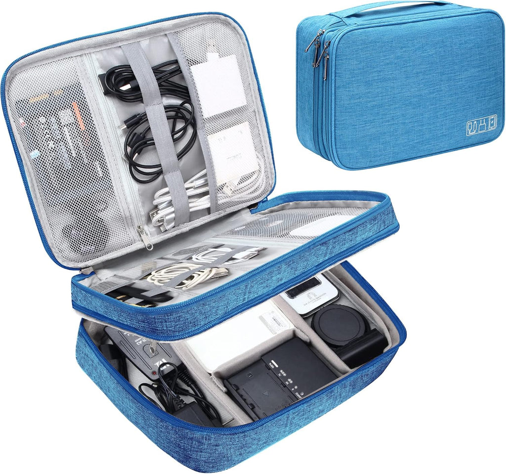 CILLA Electronics Organizer Travel, Travel Cord Organizer Case, Compact Electronics Accessories Bag for Cable, Cord, Charger, Phone