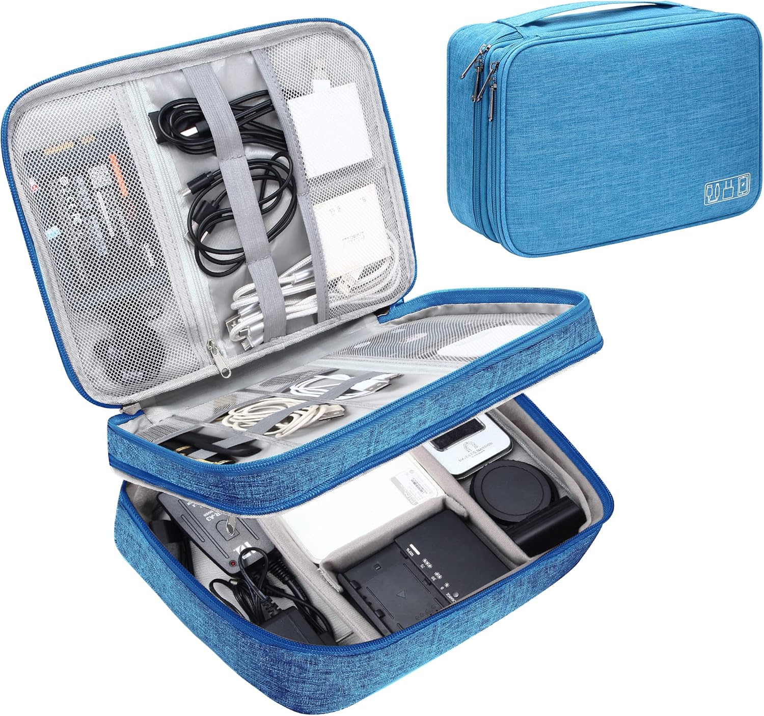 CILLA Electronics Organizer Travel, Travel Cord Organizer Case, Compact Electronics Accessories Bag for Cable, Cord, Charger, Phone