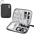 SELLYFELLY Travel Electronics Organizer Portable Cable Organizer Bag for Storage Electronic Accessories Case for Cord,Phone,Charger,Flash Drive (Black)