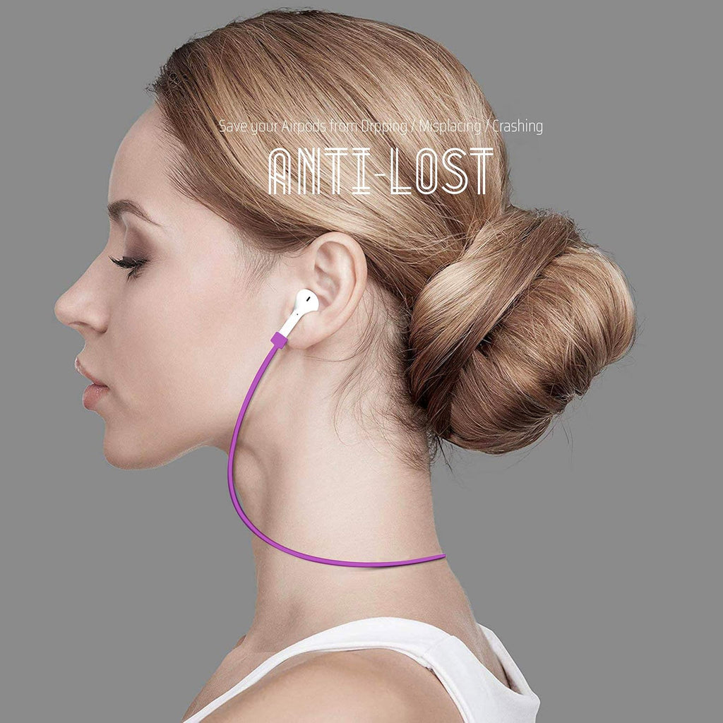 Ultra Strong Magnetic Airpod Pro Strap Anti-Lost Cord Sports Lanyard Compatible with Airpods 3rd 2nd Generation Pro 3 2 1 (3 Purple)