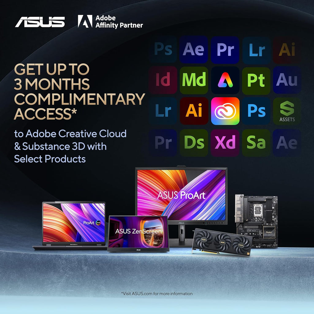 ASUS ProArt Display 27" Monitor PA278CV - WQHD (2560 x 1440), IPS, 100% sRGB, 100% Rec. 709, ΔE < 2, Calman Verified, USB Hub, USB-C, DisplayPort Daisy-chaining, HDMI, Eye Care, Height Adjustable