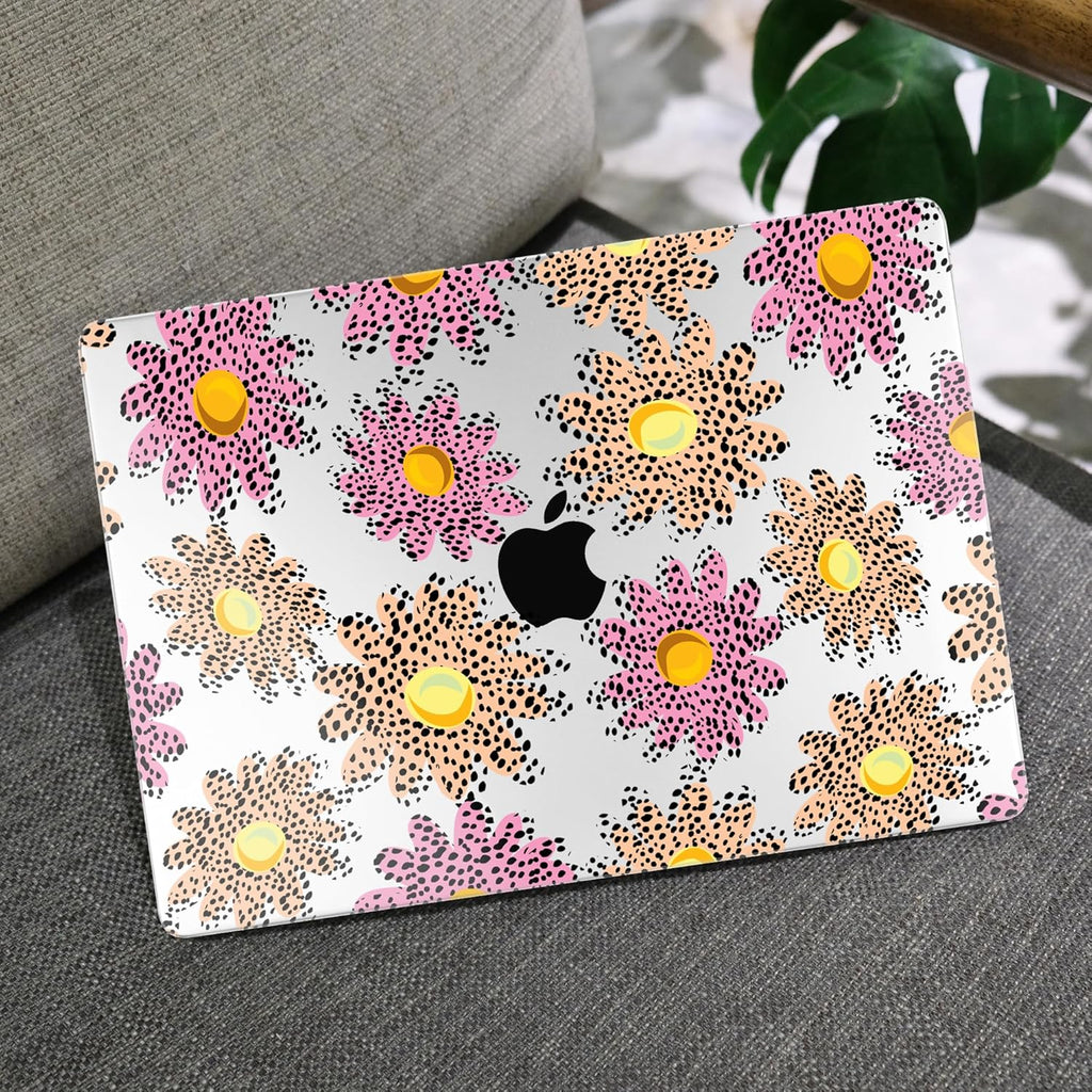 MEEgoodo Case for MacBook Pro 13 inch Case 2022 2021 2020 New A2338 M2/M1 A2251 A2289, Laptop Hard Shell with Keyboard & Camera Cover Compatible with 13 inch MacBook Pro, Abstract Polka Dot